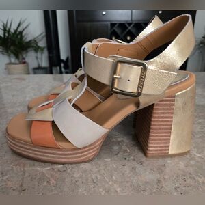 Kork-EaseMacey  Women's  Leather ankle Strap Platform Sandals.   Size 10